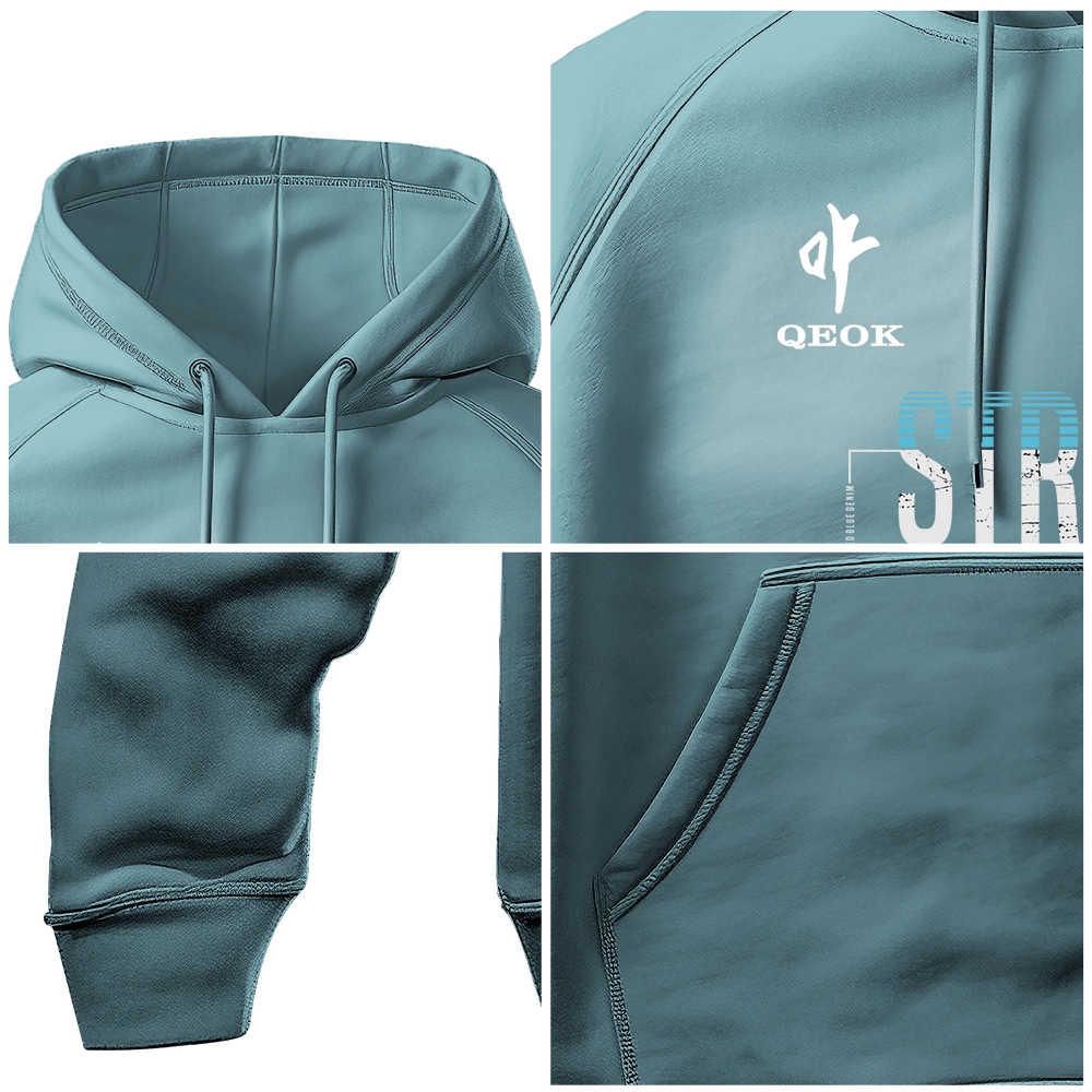 light blue hoodie details