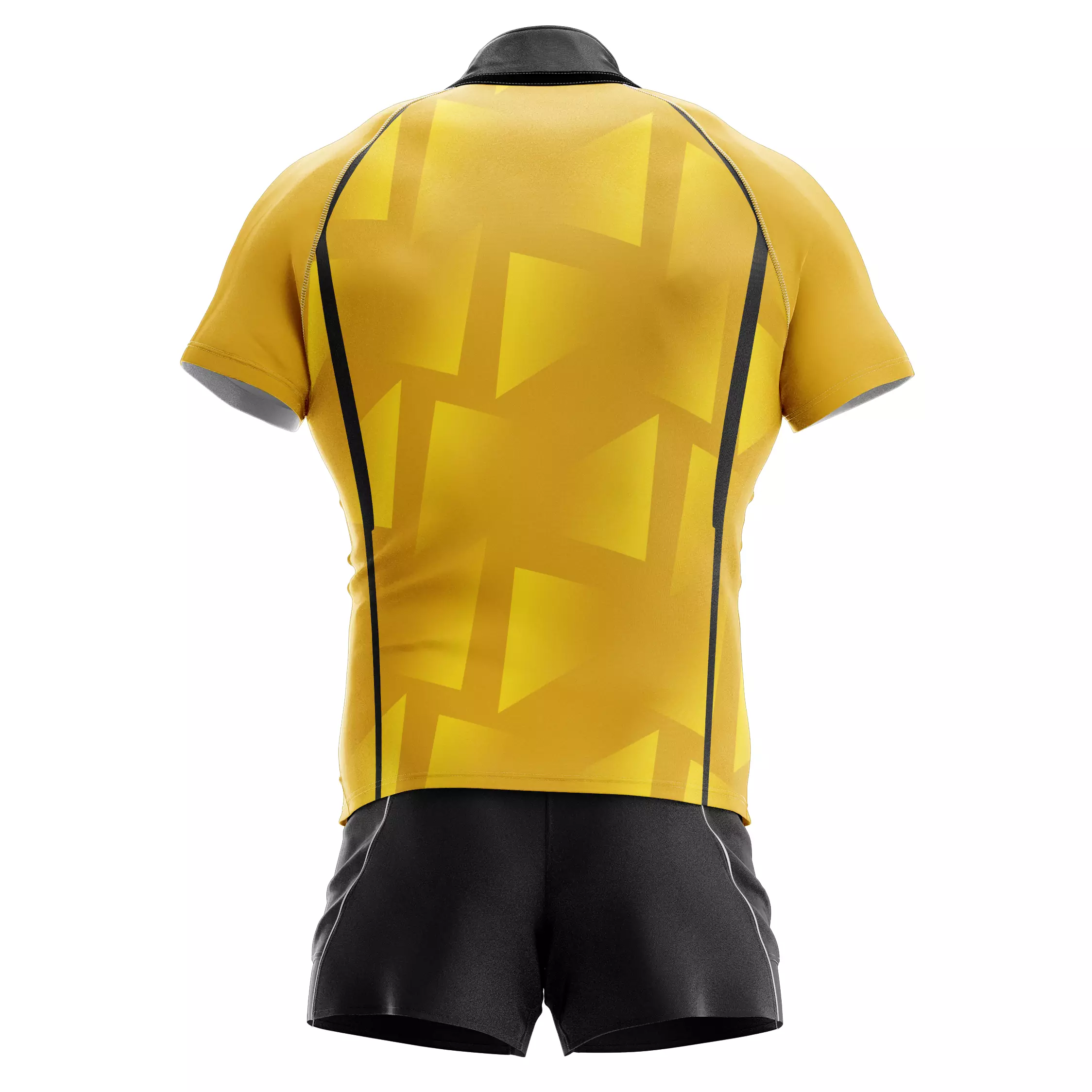 Custom Yellow Rugby Jersey Set for Men – Durable Quick-Dry Fabric, Personalized Name & Number, Team Match and Training Kit - Image 2