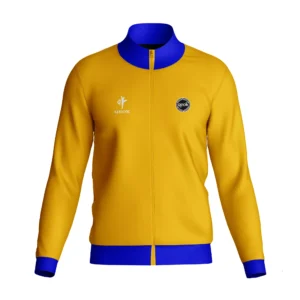 zip jacket track jacket yellow rib cuff